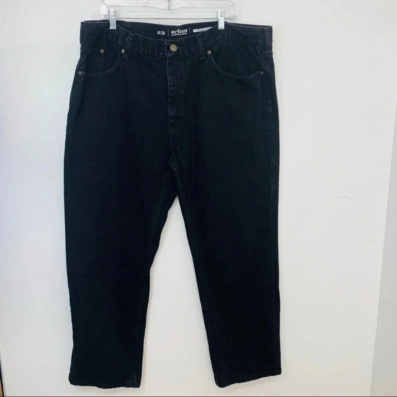 Urban Pipeline  Mens Jeans‎ 42/30 Black Regular Fit Straight Leg 100% Cotton - Picture 1 of 7